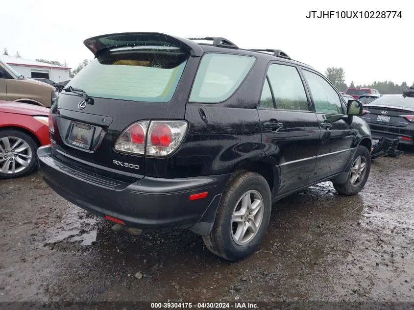 2001 Lexus Rx 300 VIN: JTJHF10UX10228774 Lot: 39304175