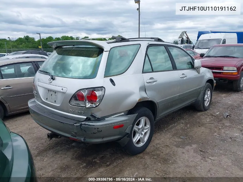 2001 Lexus Rx 300 Base (A4) VIN: JTJHF10U110191162 Lot: 39386795