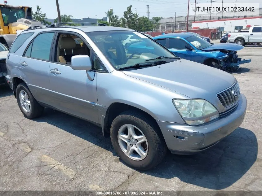 2001 Lexus Rx 300 VIN: JTJHF10UX10233442 Lot: 39815708