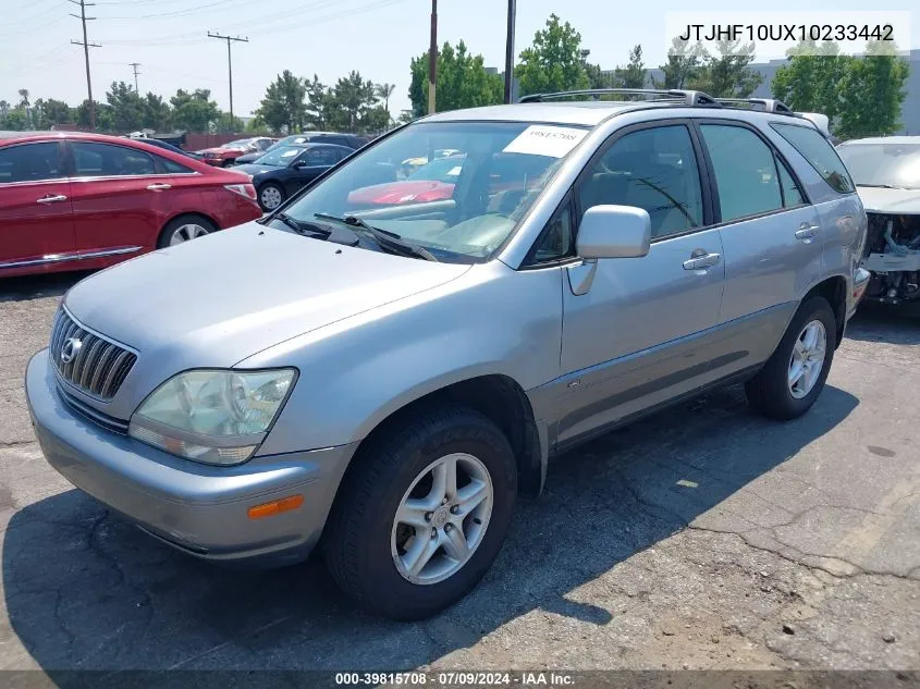 2001 Lexus Rx 300 VIN: JTJHF10UX10233442 Lot: 39815708