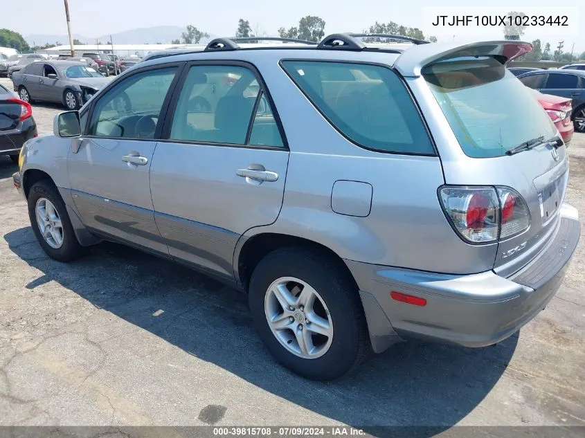 2001 Lexus Rx 300 VIN: JTJHF10UX10233442 Lot: 39815708