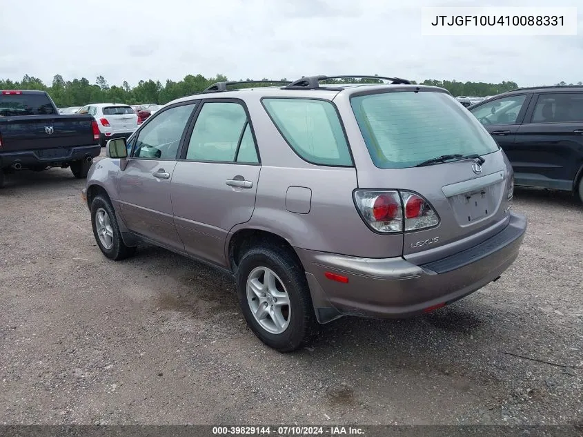 2001 Lexus Rx 300 VIN: JTJGF10U410088331 Lot: 39829144