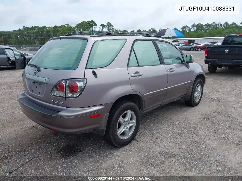 2001 Lexus Rx 300 VIN: JTJGF10U410088331 Lot: 39829144