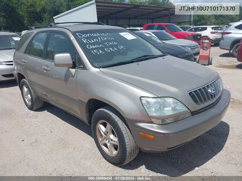 2001 Lexus Rx 300 VIN: JTJHF10U710171370 Lot: 39969430