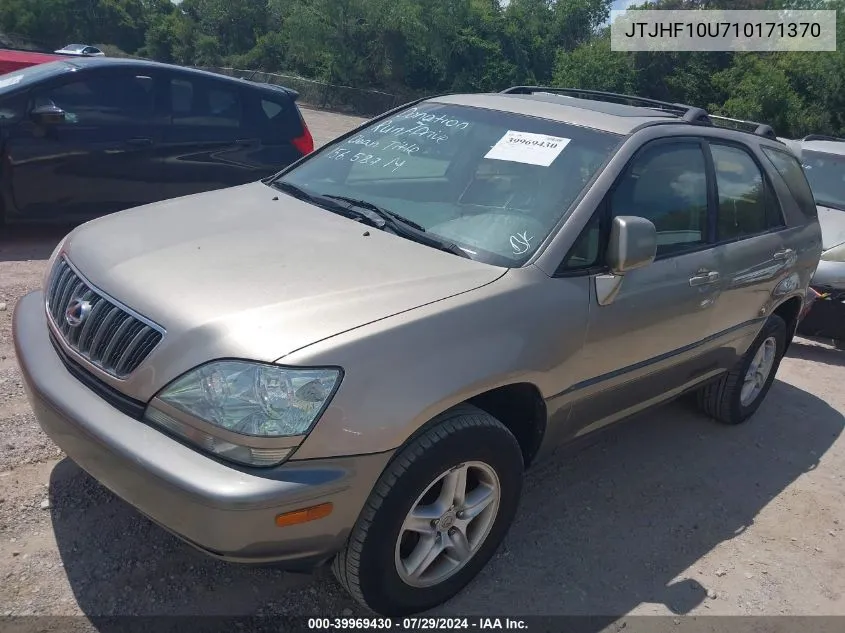 2001 Lexus Rx 300 VIN: JTJHF10U710171370 Lot: 39969430