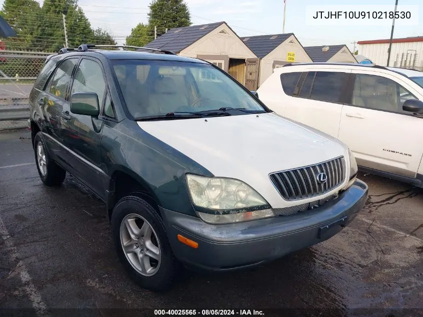 2001 Lexus Rx 300 VIN: JTJHF10U910218530 Lot: 40025565