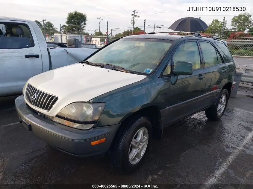 2001 Lexus Rx 300 VIN: JTJHF10U910218530 Lot: 40025565