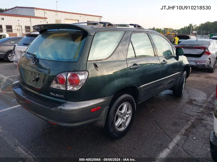 2001 Lexus Rx 300 VIN: JTJHF10U910218530 Lot: 40025565