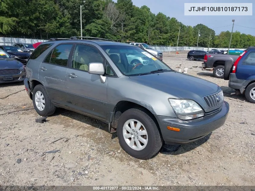 2001 Lexus Rx 300 VIN: JTJHF10U810187173 Lot: 40172077