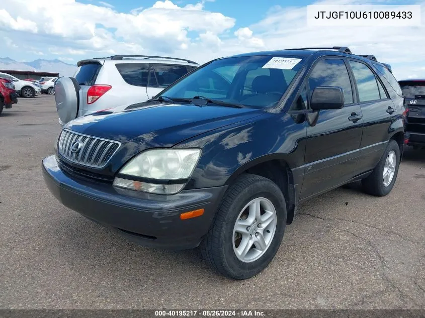 2001 Lexus Rx 300 VIN: JTJGF10U610089433 Lot: 40195217