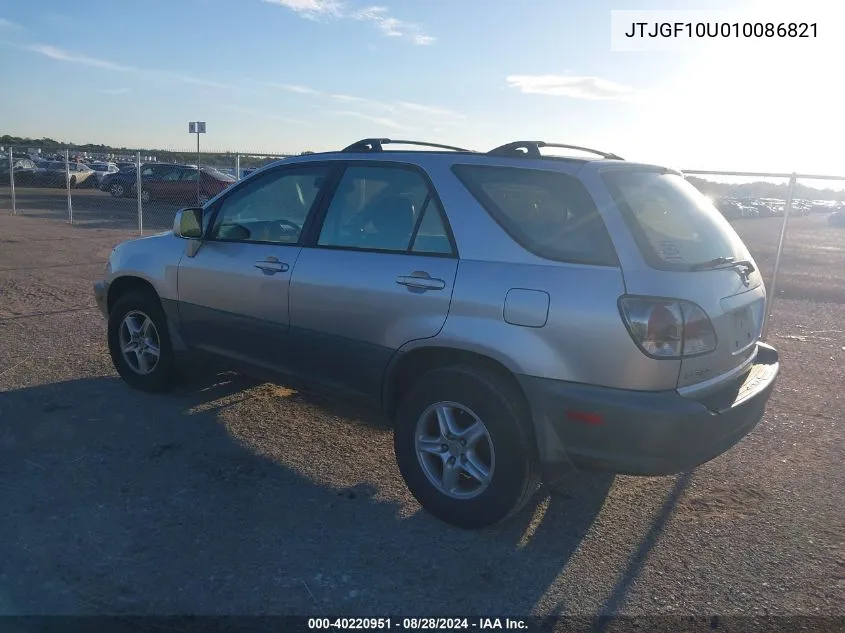 2001 Lexus Rx 300 VIN: JTJGF10U010086821 Lot: 40220951