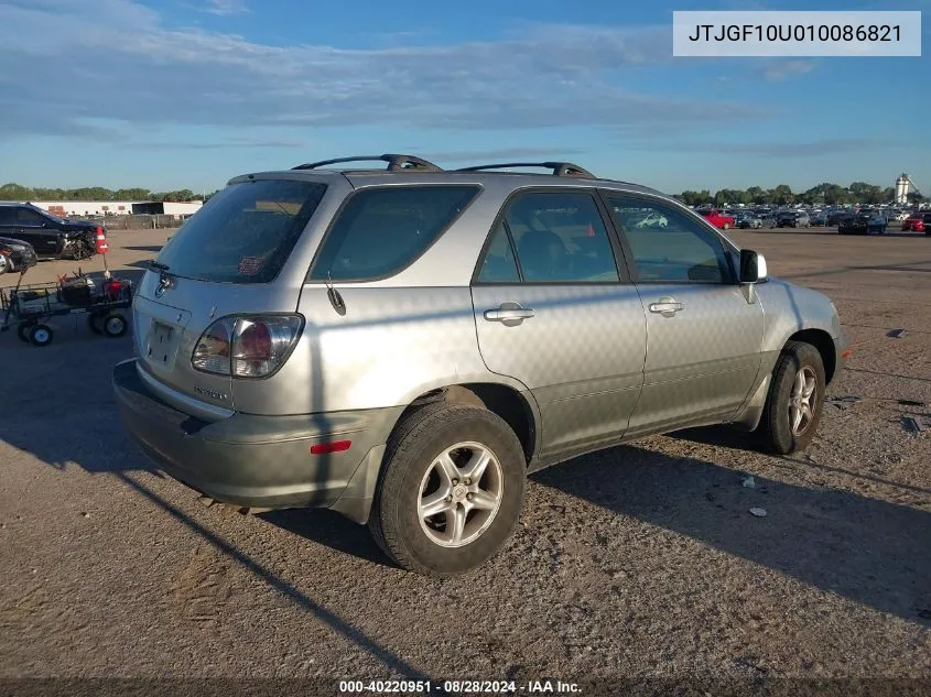 2001 Lexus Rx 300 VIN: JTJGF10U010086821 Lot: 40629828