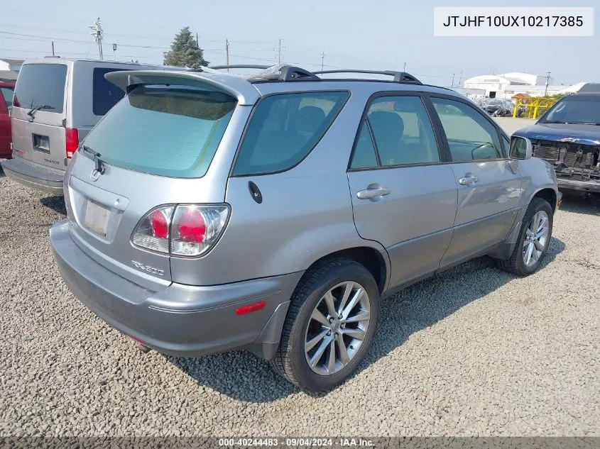 2001 Lexus Rx 300 VIN: JTJHF10UX10217385 Lot: 40244483