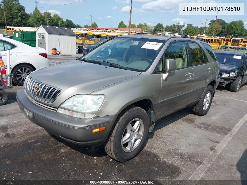 2001 Lexus Rx 300 VIN: JTJHF10UX10178510 Lot: 40308887