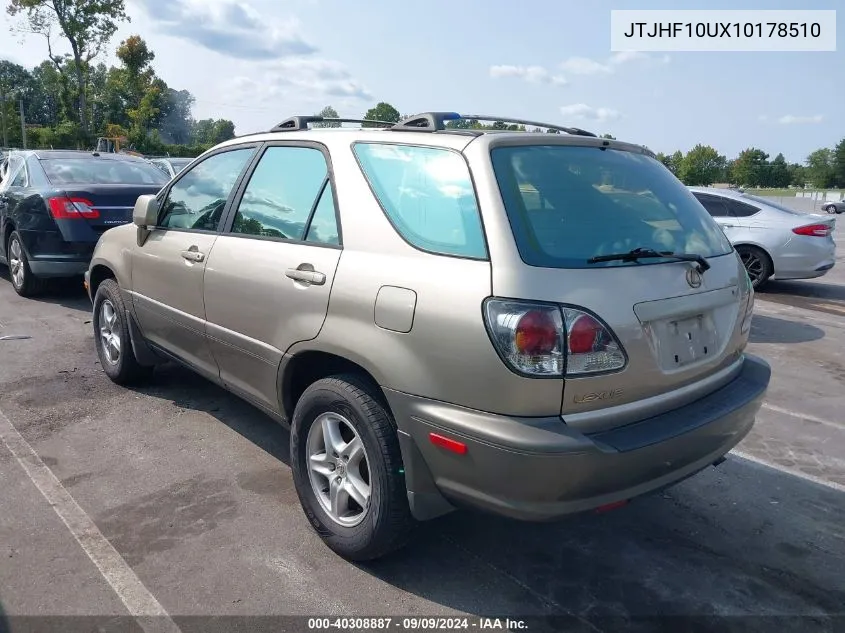 2001 Lexus Rx 300 VIN: JTJHF10UX10178510 Lot: 40308887