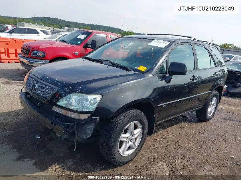 2001 Lexus Rx 300 VIN: JTJHF10U210223049 Lot: 40322739