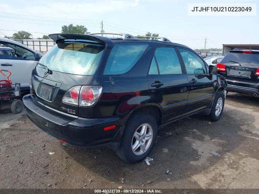 2001 Lexus Rx 300 VIN: JTJHF10U210223049 Lot: 40322739