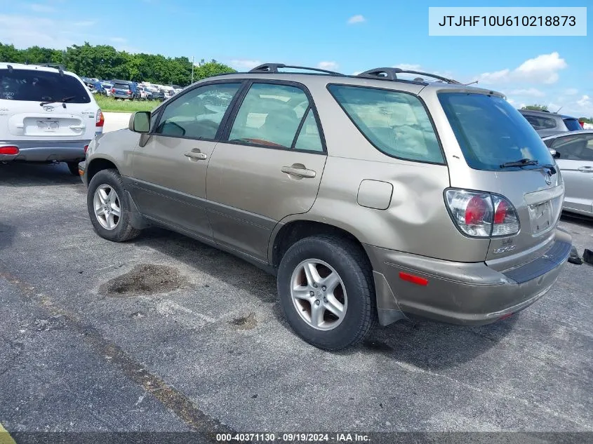 2001 Lexus Rx 300 VIN: JTJHF10U610218873 Lot: 40371130