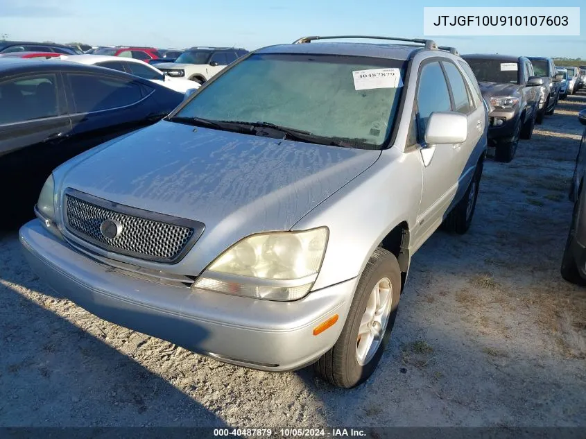 2001 Lexus Rx 300 VIN: JTJGF10U910107603 Lot: 40487879