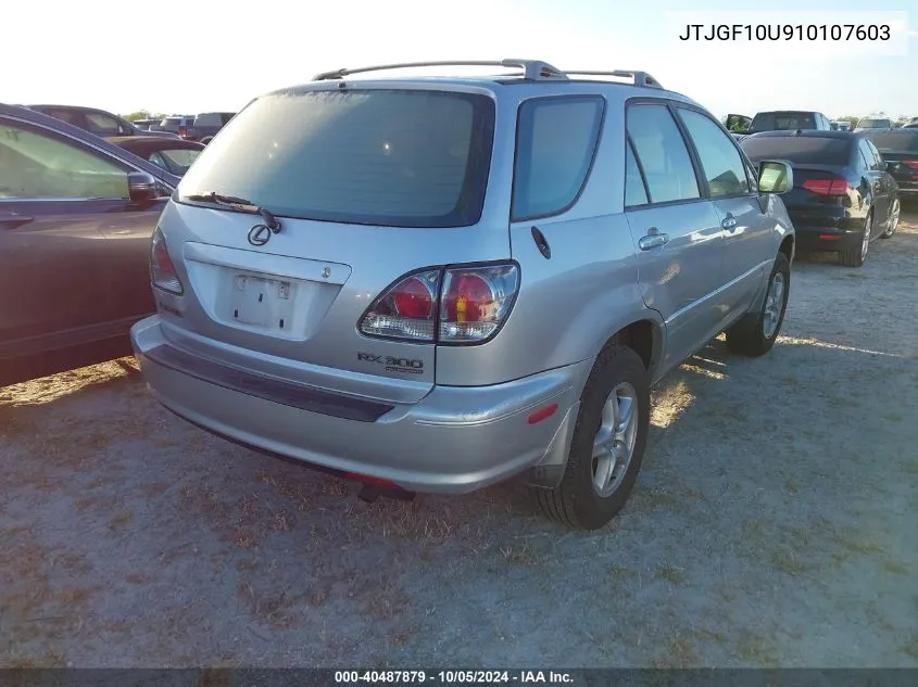 2001 Lexus Rx 300 VIN: JTJGF10U910107603 Lot: 40487879