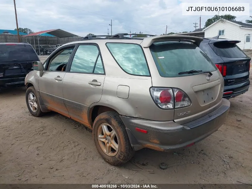 2001 Lexus Rx 300 VIN: JTJGF10U610106683 Lot: 40518266