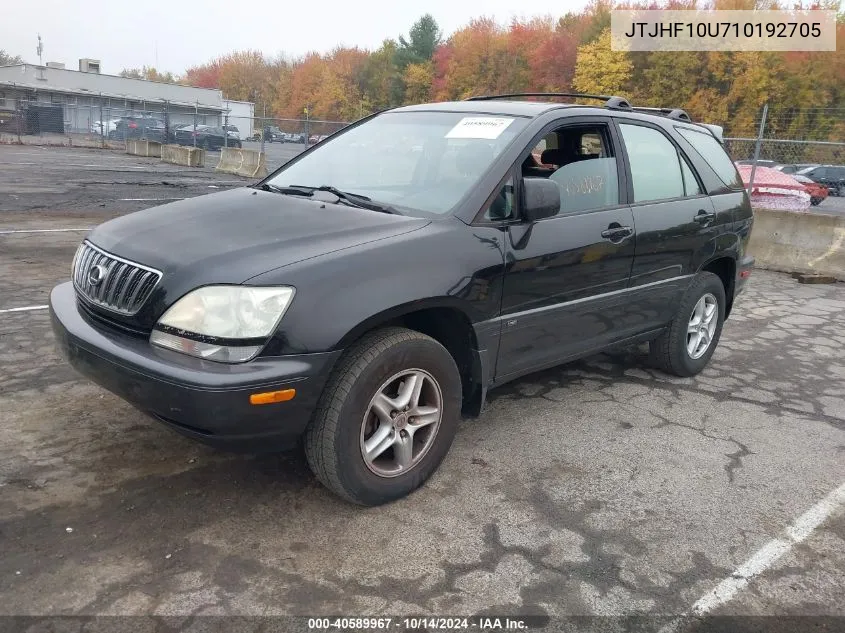 2001 Lexus Rx 300 VIN: JTJHF10U710192705 Lot: 40589967