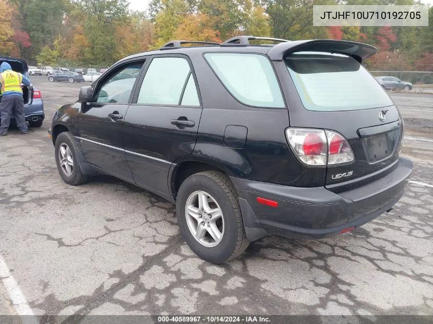 2001 Lexus Rx 300 VIN: JTJHF10U710192705 Lot: 40589967