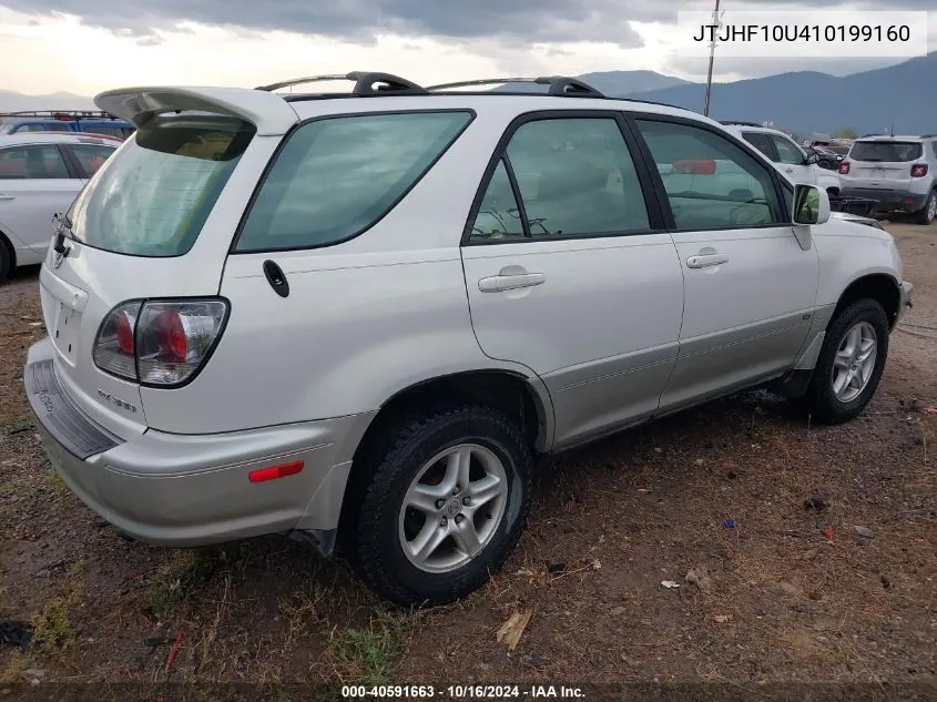 2001 Lexus Rx 300 VIN: JTJHF10U410199160 Lot: 40591663