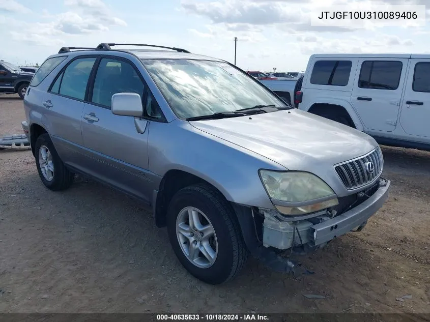 2001 Lexus Rx 300 VIN: JTJGF10U310089406 Lot: 40635633