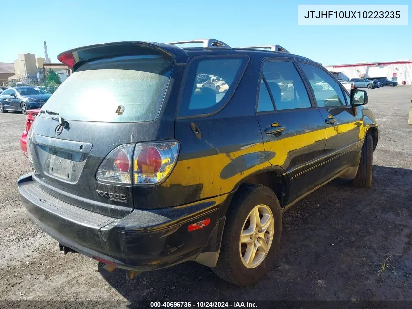 2001 Lexus Rx 300 VIN: JTJHF10UX10223235 Lot: 40696736