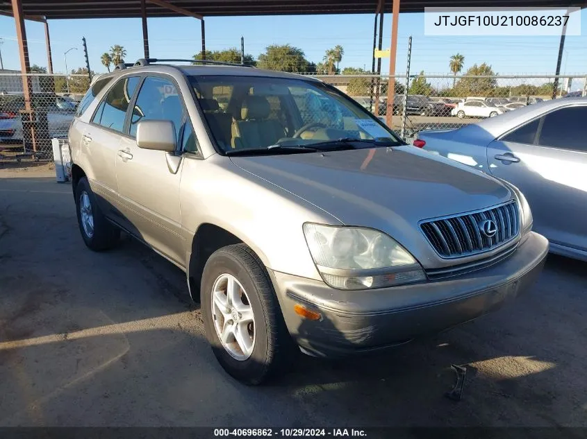 2001 Lexus Rx 300 VIN: JTJGF10U210086237 Lot: 40696862