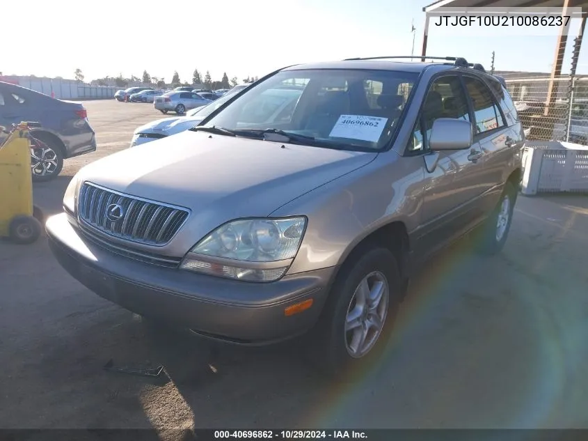 2001 Lexus Rx 300 VIN: JTJGF10U210086237 Lot: 40696862