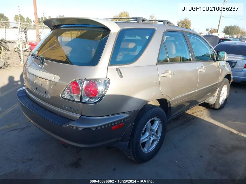 2001 Lexus Rx 300 VIN: JTJGF10U210086237 Lot: 40696862