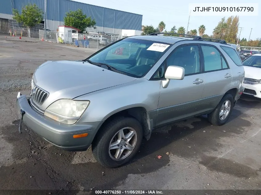 2001 Lexus Rx 300 VIN: JTJHF10U910167790 Lot: 40776250