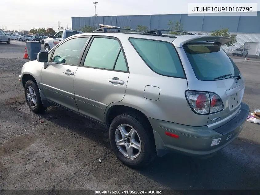 2001 Lexus Rx 300 VIN: JTJHF10U910167790 Lot: 40776250