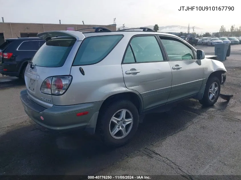 2001 Lexus Rx 300 VIN: JTJHF10U910167790 Lot: 40776250