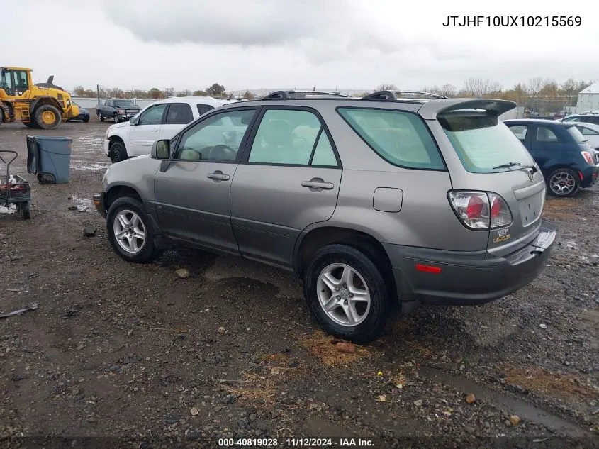 2001 Lexus Rx 300 VIN: JTJHF10UX10215569 Lot: 40819028