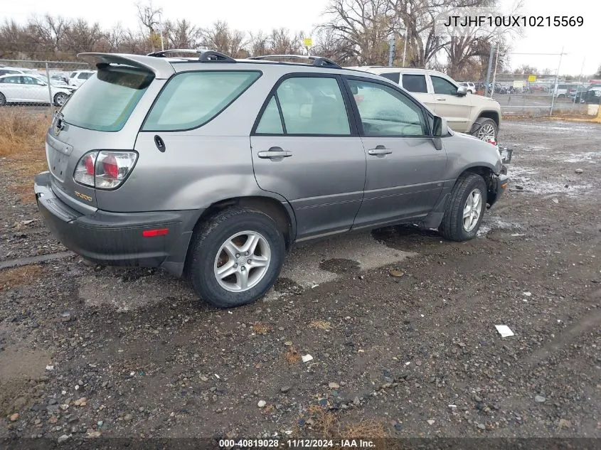 2001 Lexus Rx 300 VIN: JTJHF10UX10215569 Lot: 40819028