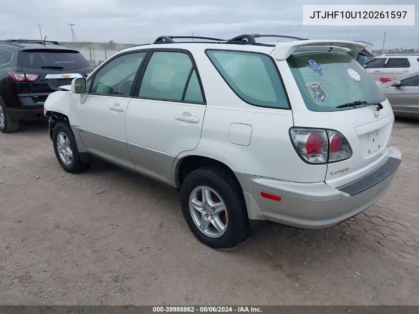 2002 Lexus Rx 300 VIN: JTJHF10U120261597 Lot: 39988862