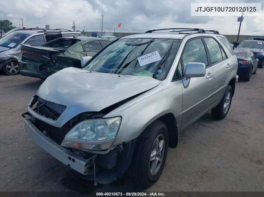 2002 Lexus Rx 300 VIN: JTJGF10U720120125 Lot: 40210573