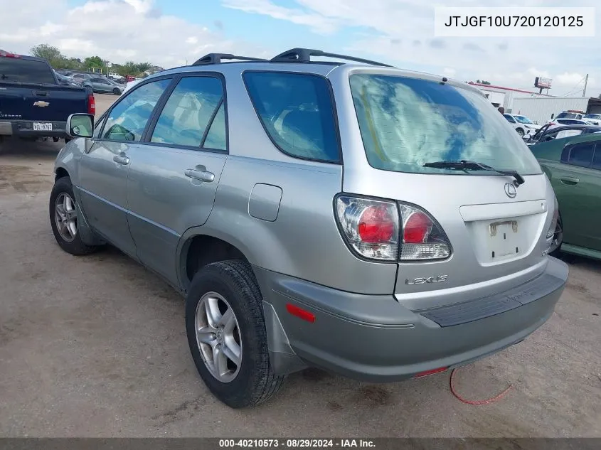 2002 Lexus Rx 300 VIN: JTJGF10U720120125 Lot: 40210573