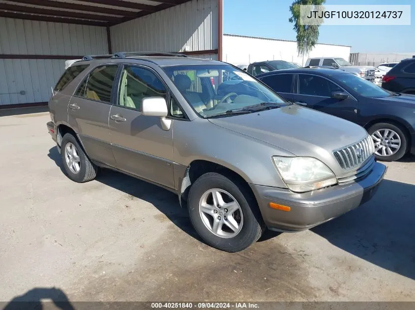 2002 Lexus Rx 300 300 VIN: JTJGF10U320124737 Lot: 40251840