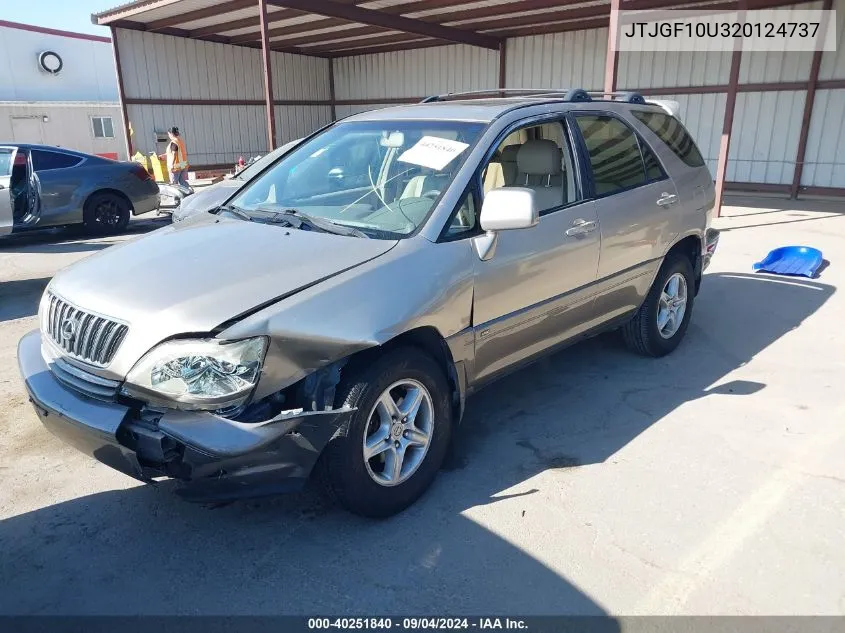 2002 Lexus Rx 300 300 VIN: JTJGF10U320124737 Lot: 40251840