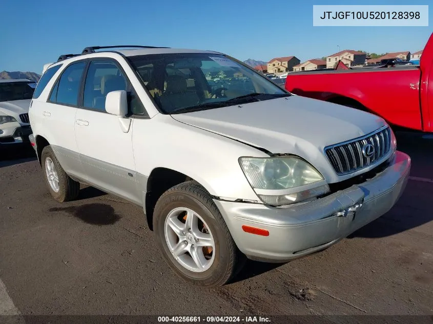 2002 Lexus Rx 300 VIN: JTJGF10U520128398 Lot: 40256661