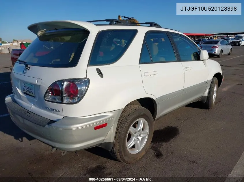 2002 Lexus Rx 300 VIN: JTJGF10U520128398 Lot: 40256661