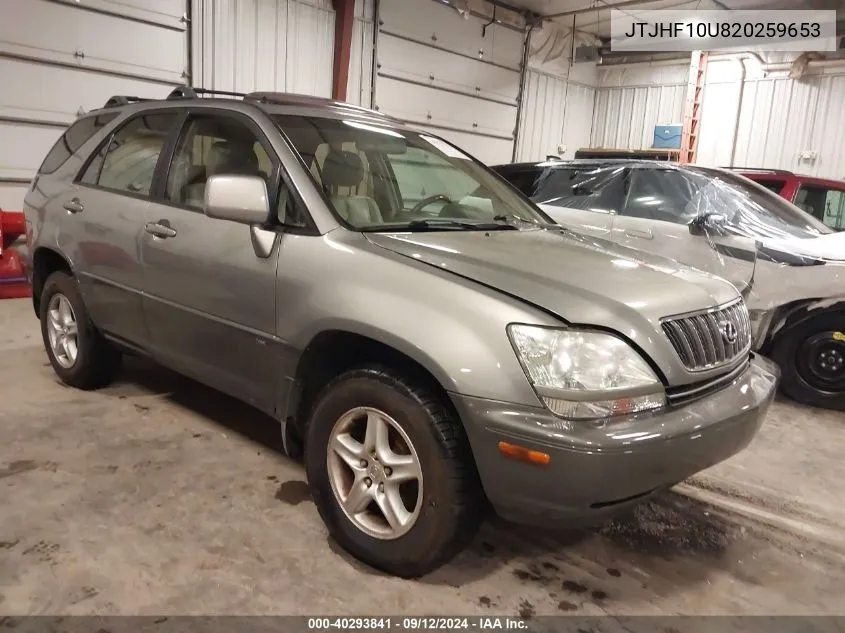 2002 Lexus Rx 300 VIN: JTJHF10U820259653 Lot: 40293841