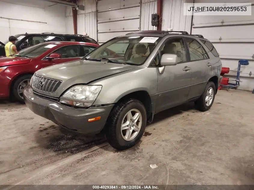 2002 Lexus Rx 300 VIN: JTJHF10U820259653 Lot: 40293841