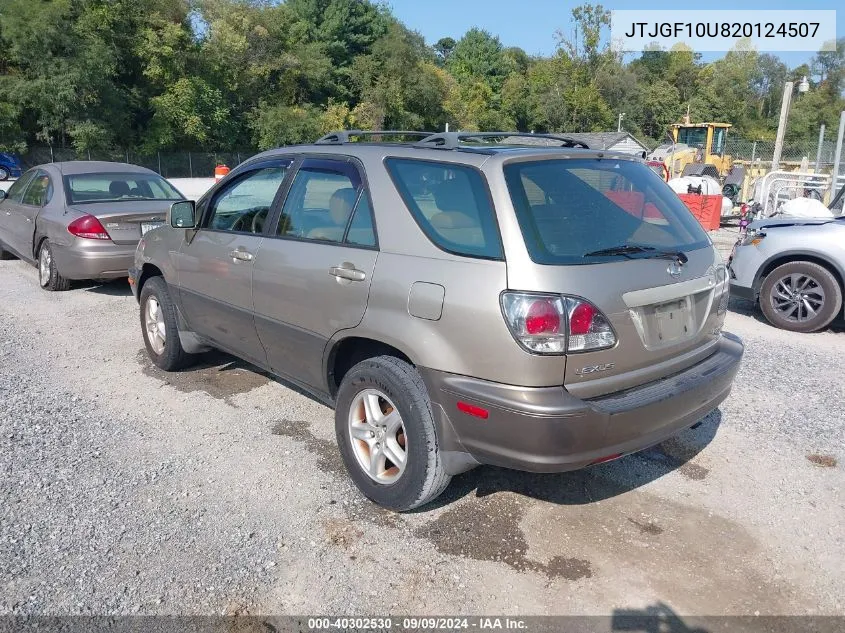 2002 Lexus Rx 300 VIN: JTJGF10U820124507 Lot: 40302530