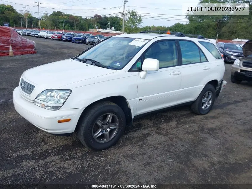 2002 Lexus Rx 300 VIN: JTJHF10U020283977 Lot: 40437191