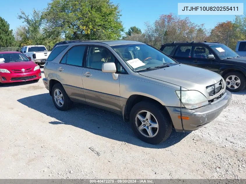 2002 Lexus Rx 300 VIN: JTJHF10U820255411 Lot: 40472275